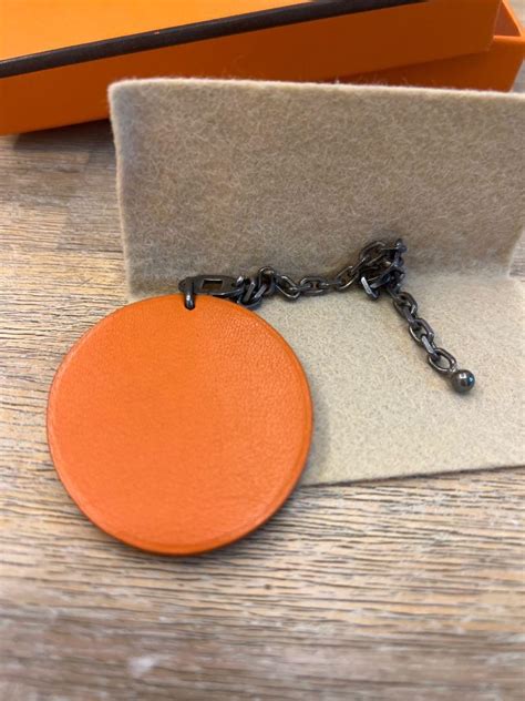 hermes orange charm|authentic Hermes necklaces.